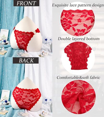 Hibluco Lace Women Underwear Sexy Panties Heart Loops Bikinis Stretchy Hipsters in Saudi Arabia