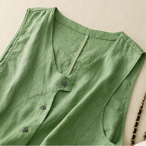 Mintlimit Women's Linen Vest in Kuwait
