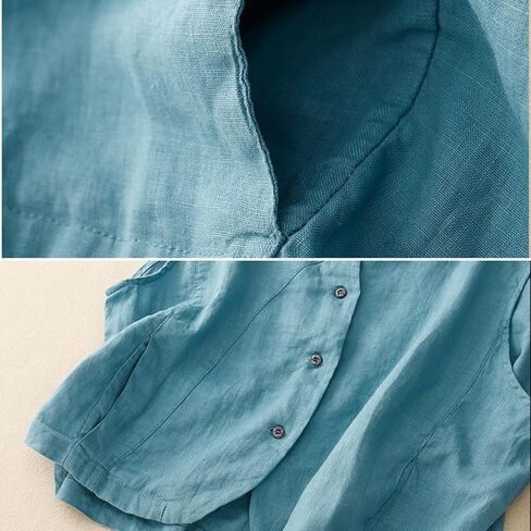 Mintlimit Women's Linen Vest in Kuwait