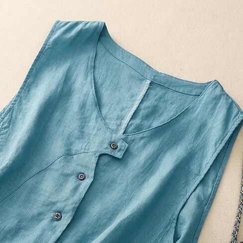 Mintlimit Women's Linen Vest in Kuwait