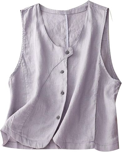 Mintlimit Women's Linen Vest in Kuwait