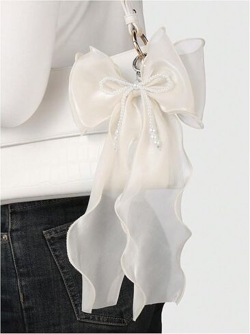 Makemechic Women's Y2K Bow Bow Bow Bag Bag Charm Ribbon Metal Retro Accessories in Saudi Arabia