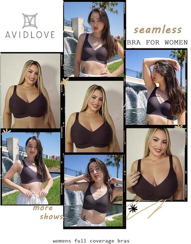 Avidlove حمالات الصدر للنساء برا برا تغطية كاملة t قميص bralettes دفع صدرية حمالة الصدر اللاسلكية in Saudi Arabia