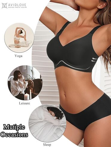 Avidlove حمالات الصدر للنساء برا برا تغطية كاملة t قميص bralettes دفع صدرية حمالة الصدر اللاسلكية in Saudi Arabia