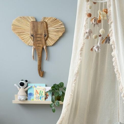 ديكور غرفة الأطفال وغرفة الأطفال من Crane Baby Safari، ديكور حائط خشبي على شكل حيوانات للأولاد والبنات، أسد، 21 بوصة × 21 بوصة in Kuwait