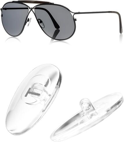 Replacement for Tom Ford Silicone Nose Pads 2 Pieces for Sunglasses General Rare Push-in nosepads (Silver) in Kuwait