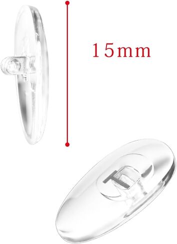 Replacement for Tom Ford Silicone Nose Pads 2 Pieces for Sunglasses General Rare Push-in nosepads (Silver) in Kuwait