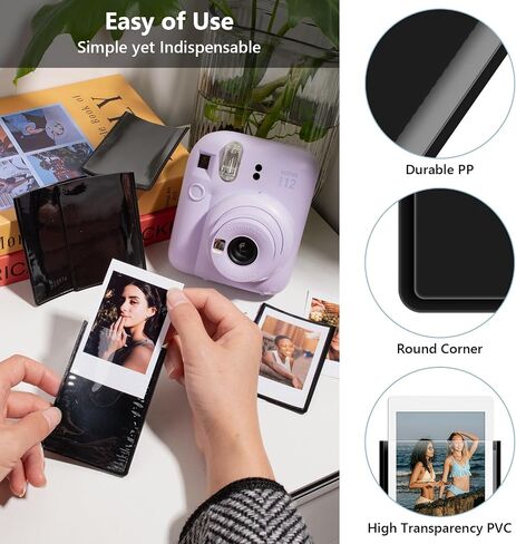 5 حزمة إطارات الصور المغناطيسية لفيلم Instax Mini ، 2x3 إطارات الصور إطارات المغناطيس الثلاجة تناسب Fujifilm Instax Mini Liplay 12 11 9 8 99 70 40 40 Se Evo - Black in Saudi Arabia