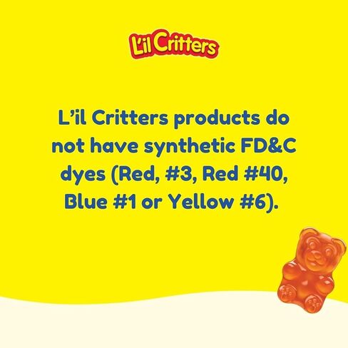L'il Critters Kids Omega-3 Gummy, 3 Fatty acids, DHA, EPA and ALA. 120 ct (60-120 Day Supply), Delicious Citrus Flavors (No Fishy Taste) from America's Number One Kids Gummy Vitamin Brand in Saudi Arabia