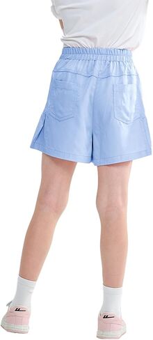Rolanko Girls Shorts Casual Flowy Summer Short Pants Kids Ruffle Beach Shorts with Pockets 5-12 Years in Kuwait