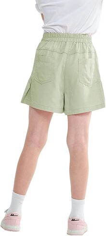 Rolanko Girls Shorts Casual Flowy Summer Short Pants Kids Ruffle Beach Shorts with Pockets 5-12 Years in Kuwait