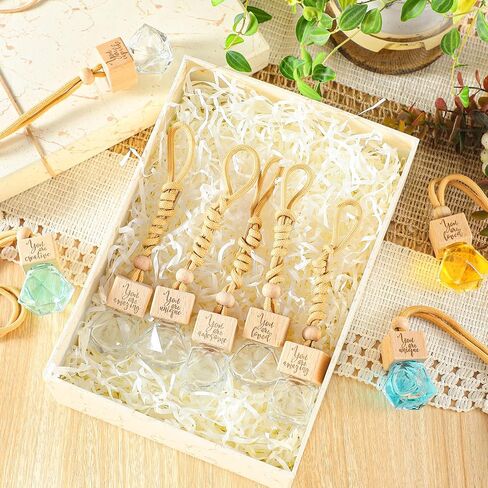 Team Gift Bulk Car Air Freshener Ornament Diffuser Hanging Empty Glass Essential Oil Bottle Employee Teachers Appreciation Gifts Volunteer Staff Thank You Gift (30 Pcs) in Saudi Arabia