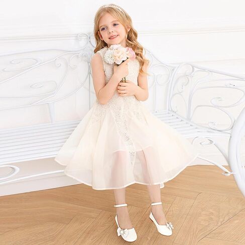 FUDYNMALC Girls Dress Shoes Ballet: Rhinestones Bow Princess Flats for Toddle Little Big Kids Mary Jane Footwear Wedding Party in Saudi Arabia