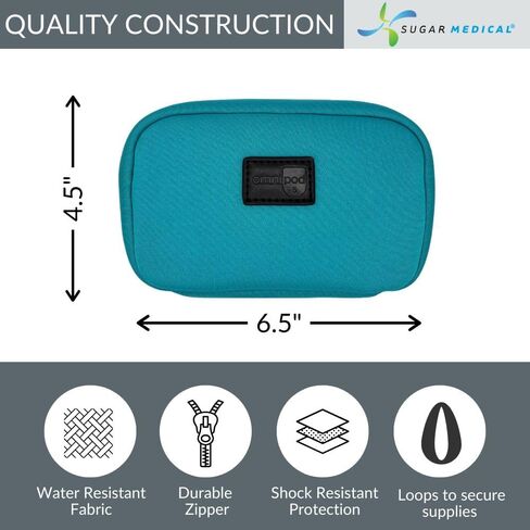 Omnipod Metro Diabetes Supply Case | Fits Omnipod 5, Dash or PDM | Diabetic Care Products | Diabetes Supplies Organizer (Teal) in Kuwait