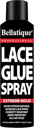 Lace Glue Spray (6.76 oz) - Extreme Hold. Edges Appear Natural, Humidity Resistant, Sweat Resistant, All Day Hold, Quick Drying, Flake Free, Easily Removed, Quick & Easy. in Saudi Arabia