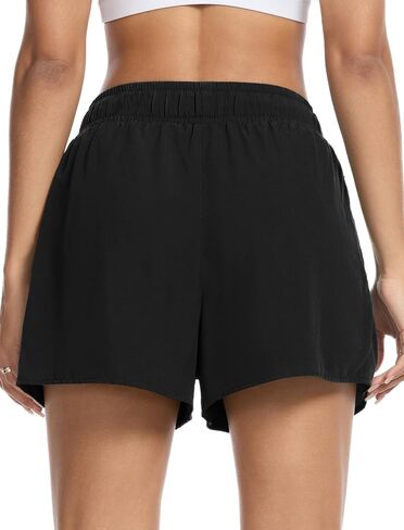 SILKWORLD Running Shorts for Women 2 in 1 Flowy Athletic Shorts Casual Workout Butterfly Gym Shorts with Zipper Pockets in Saudi Arabia