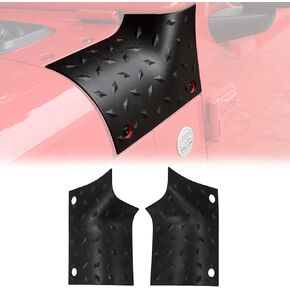 لجيب جيب JL Cowl Body Armor Outer Cower Cover Corner Guards متوافق مع 2018-2024 Jeep Wrangler JL JLU & Gladiator JT Extrably ، Black Black ، 2pcs