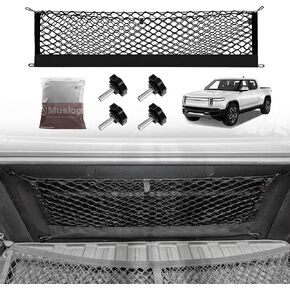 Muslogy Envelope Style Trunk Cargo Net متوافقة مع 2015-2021 Jeep Grand Cherokee Accessories Custom Fit Trunk Trunk منظم ترقية شبكة تخزين الشبكات مع السنانير المعدنية (WK2 فقط)