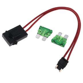 Zookoto 32V Low Plump Mini Fuse Adapter Tap Tap Fuse Kit مع 2 PCS 10A FUSE على نمط الشفرة ، حماية الدائرة الكهربائية ، موصل حامل الصمامات الصمامات ،