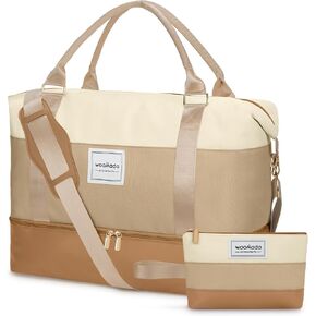 WOOMADA Weekender Bags for Women, Carry On Overnight Bag with Toiletry Bag, Personal Item Travel Duffel