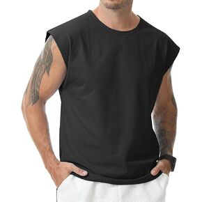 Surenow Men's Workout Tank Tops Athletic Sleeveless T-Shirt Sport Muscle Tank Running Breathable Gym Muscle T-Shirt for Men
