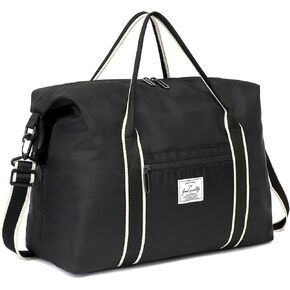 Duffle Bag for Travel Foldable Leopard Print Carry on Travel Bag, Small Medium Weekender Overnight Bags for Women, 40L Waterproof Sport Gym Bag for Men with Computer Compartment (Leopard print)