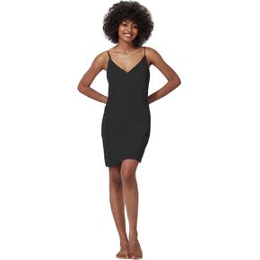 Women's Cotton Full Slip with Breast Area Shape for Under Dresses Adjustable Spaghetti Strap V Neck