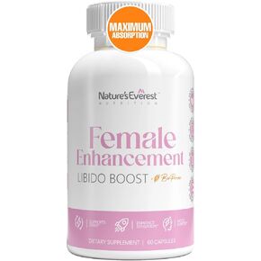 Nature's Everest Female Libido Booster for Women - Powerful 14X Blend with BioPerine, Ashwagandha, Maca Root, and More | Elevate Drive, Enhance Mood, Hormonal Harmony | Made in USA | 60 Capsules