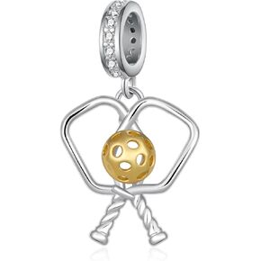 Baseball/Pcikleball Charms S925 Sterling Silver Sports Charms Sports Gifts Sports Jewelry Gifts for Women
