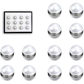 Double-Sided Pearl Wedding Veil Weights - Set of 12 Non-Damaging Magnetic Bridal Veil Weights - Round Artificial Pearls Secures Veils for Outdoor - Wedding Accessories and Gifts for Brides