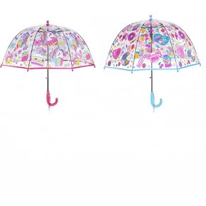 2 Pack Umbrella Clear Bubble Umbrellas for Rain,Transparent Dome Safety Windproof Umbrella with Easy-Grip Hook Handle for Christmas Gift