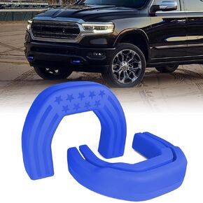 أغطية خطاف السحب الأمامية Topus لـ Dodge RAM 1500 Accessories 2019-2025 ، غطاء عقبة للسيارة المخصصة (غير مناسب لـ RAM 1500 Classic ، Warlock ، RAM 2500 ، RAM 3500) (Blue)