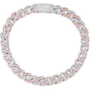 TOPGRILLZ 14mm Iced out 6 Times 14K Gold Filled Custom Baguette Diamond Miami Cuban Link Chain Choker for Men with Box Clasp