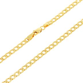 Nuragold 10K REAL GOLD GOLD CURB CURB LINK 3.5 مم سلسلة سلسلة (16 "-30") المجوهرات الإيطالية للرجال والنساء