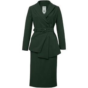CHIC STAR Womens Modal Blazer Skirt 2Pcs Set
