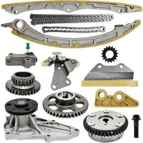 90711SA TK242 سلسلة توقيت مجموعة ومضخة المياه متوافقة مع Honda Accord 2008-2012 ، Acura TSX 2009-2014 ، CR-V 2010-2011 -2.4L استبدال 14310R44A01 ، AW6233