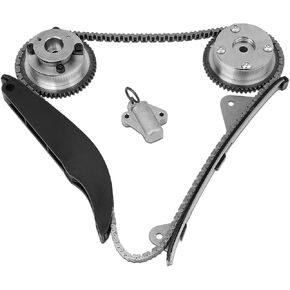 Timing Chain Kit with Intake/Exhaust VVT Gear Compatible with Hyundai Elantra 2011-2014, Kia Soul 2012-2014, 1.8L/2.0L, Includes Guide, Tensioner, Cam Phaser, Replaces# 24350-2E001