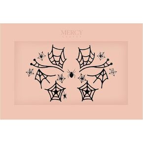 Spiderwebs Face Jewels ✮ Mercy London Spider Costume Accessories Face Gems Jewels All In One Halloween Headpiece Stick On