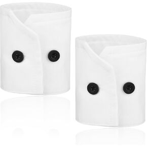 Detachable False Sleeves 2 Pcs White Wrist Cuffs Accessories for Women's Sweater Blouse Coat