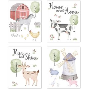 Sweet Jojo Designs Blue and Green Dream Big Dino Wall Art Prints Room Decor for Baby, Nursery, and Kids for Mod Dinosaur Collection - Set of 4 in Saudi Arabia