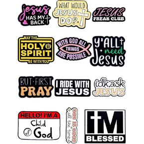 Christian Faith Enamel Pins Set – Inspirational Jesus & Bible Verse Pins for Backpacks, Jackets, Hats, Gifts – Collectible Metal Lapel Pins for Believers, Youth Groups & Church Events – 12-Pack