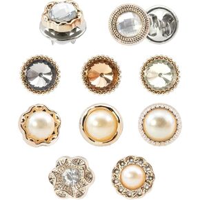 Quacc 10 PCS Women Shirt Brooch Buttons Blouse Modesty Pins Cover Up Brooch Lapel Pins Safety Button Prevent Accidental Exposure Decorative Pins for DIY Bag Cardigan Dress Clothes
