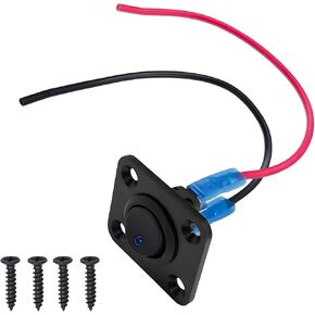Rocker Toggle Switch Panel, DC 12V 20A Waterproof Blue LED Round Toggle Switches, Lighted ON Off SPST Switch Control for Cars, RVs, Buses, Trailer, Camper, Boat etc