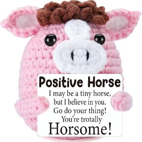 Mini Horse Gifts for Women, Cute Positive Horses Birthday Graduation Gift for Daughter Sister Her Teen Girl Female Friend Horse Lover, Small Inspirational Presents