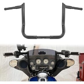 WeiSen 12" Ape Hangers Handlebar, 1-1/4" Handle Bar Compatible with Harley Touring Electra Glide Street Glide Tri Glide with Batwing Fairing 1986-2023, Ultra Limited 2024 Black