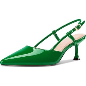 Tnynfbebb Womens Close Toe Toe Mid Hist Hist Pumps Slip-on Slingback Buckle Prom Party Dress