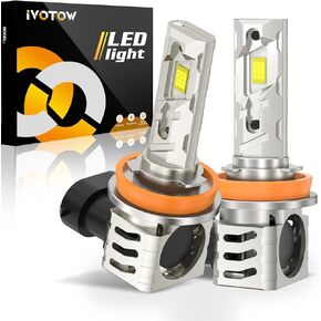 H11 Bulbs,Upgrade H11 Fog Light H8 H9 Bulbs 600% 32000LM Cool White,IP67 Waterproof,Quick Installation Pack of 2