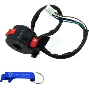 TC-Motor 3 Function 7 Wire Female Plug Handle Kill Start Light Choke Switch for 50cc 70cc 90cc 110cc 125cc ATV Quad Taotao Sunl Roketa Kazuma