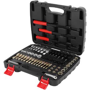 maXpeedingrods 61Pcs Thread Restorer Kit, Rethread Repair Tool, UNC UNF & Metric Thread Chaser Set with Thread Pitch Gauge