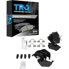 TRQ Brake Pads Ceramic Compatible with 2003-2006 Volkswagen Beetle 2006 Golf 1999-2014 Jetta